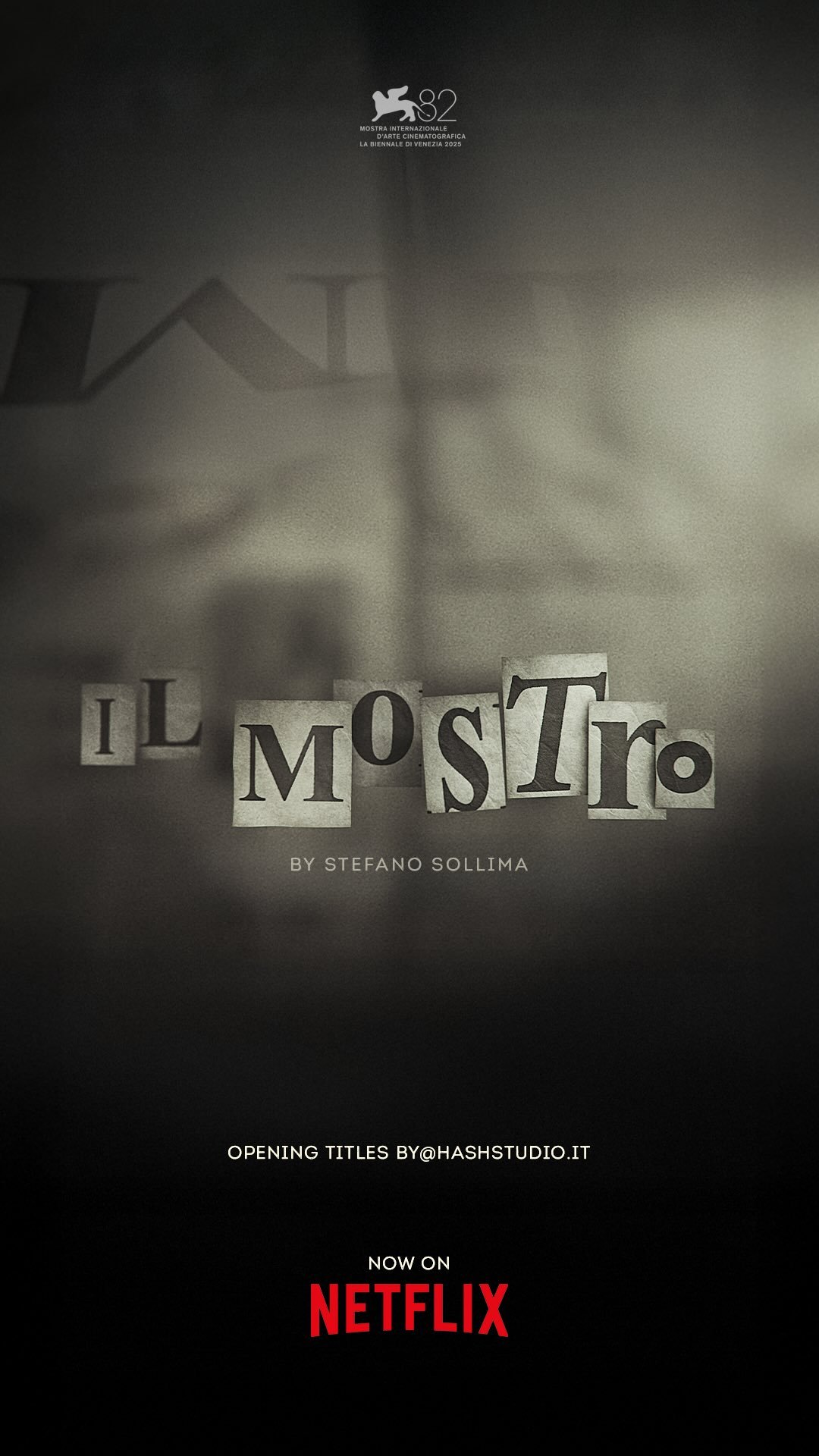 Opening Title Sequence — lL MostroCreare un opening title non è solo scrivere un titolo.
È ideare, progettare, scolpire il primo respiro della narrazione.
Un punto d’ingresso. Una temperatura. Un’intenzione.Grazie @stefano_sollima per la fiducia e per lo spazio creativo.
Dentro Il Mostro ci sono silenzi e ombre che restano.
È stato un privilegio disegnarne l’ingresso.Un ringraziamento speciale a alehan (Alessandro Cortini),
per una composizione che non accompagna,
ma veste questo lavoro con grazia, tensione e profondità.
Una musica che respira con le immagini.
E le rende indimenticabili.Opening titles created
by @hashstudio.itOPENING TITLE SEQUENCE — *The Monster of Florence*Designing an opening title isn’t just about placing a name.
It’s about shaping the first breath of the story —
its entrance, its tone, its intention.Special thanks to alehan (Alessandro Cortini),
for a composition that doesn’t just accompany,
but truly dresses this work — with grace, tension and depth.
A score that breathes with the images.
And makes them unforgettable.Now streaming on @netflixit
Directed by @stefano_sollima
Produced by @theapartmentpictures & @alteregofilm
Opening Title Design: @hashstudio.it
Featured on: @openintitledesign#IlMostro #Netflix #OpeningTitles #TitleDesign #MotionDesign #HashStudio #OpenInTitleDesign